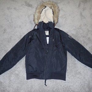 Abercrombie & Fitch XS Coat, Jacket w/ fur hoodie